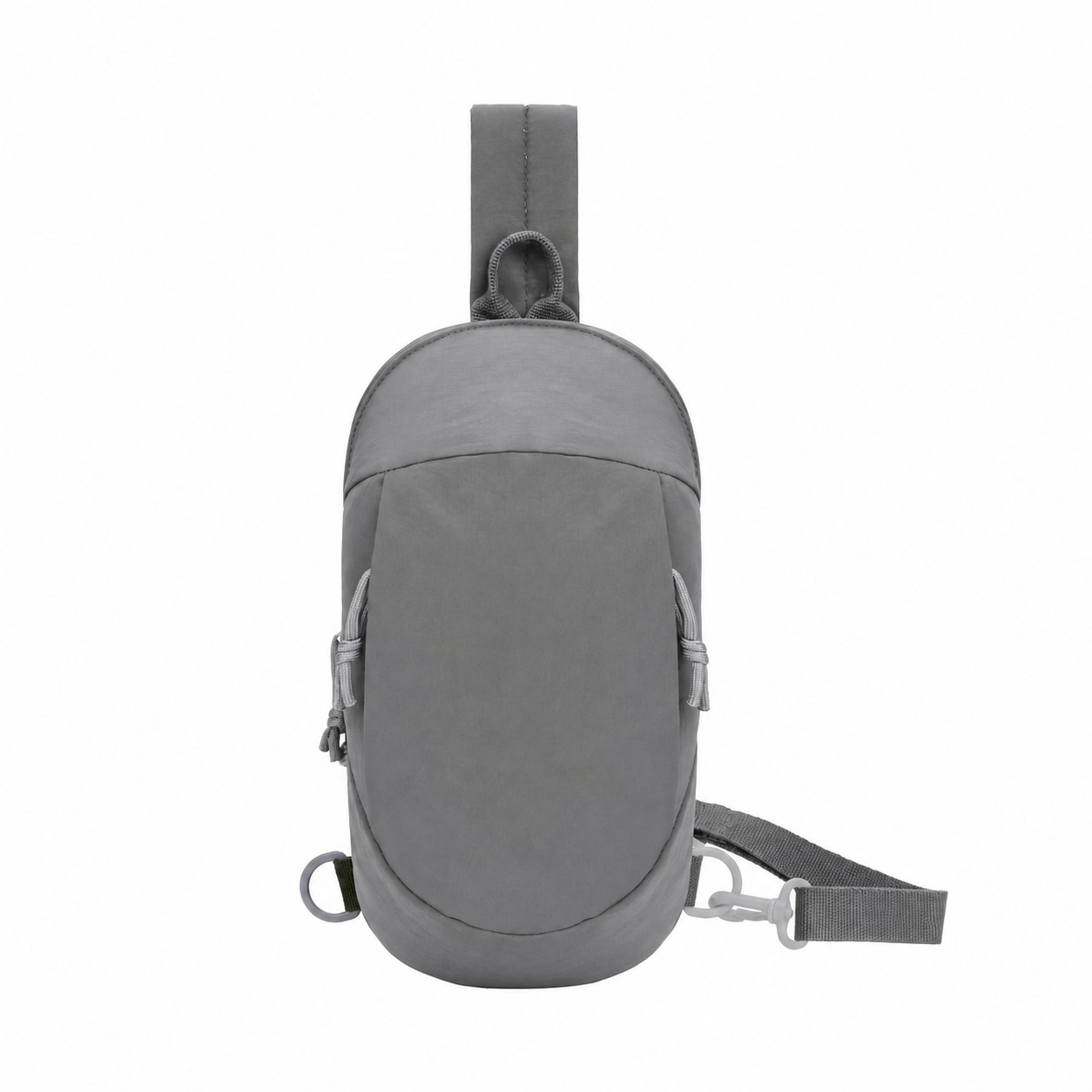 Adjustable Strap 7" Crossbody Sling Bag — Gray