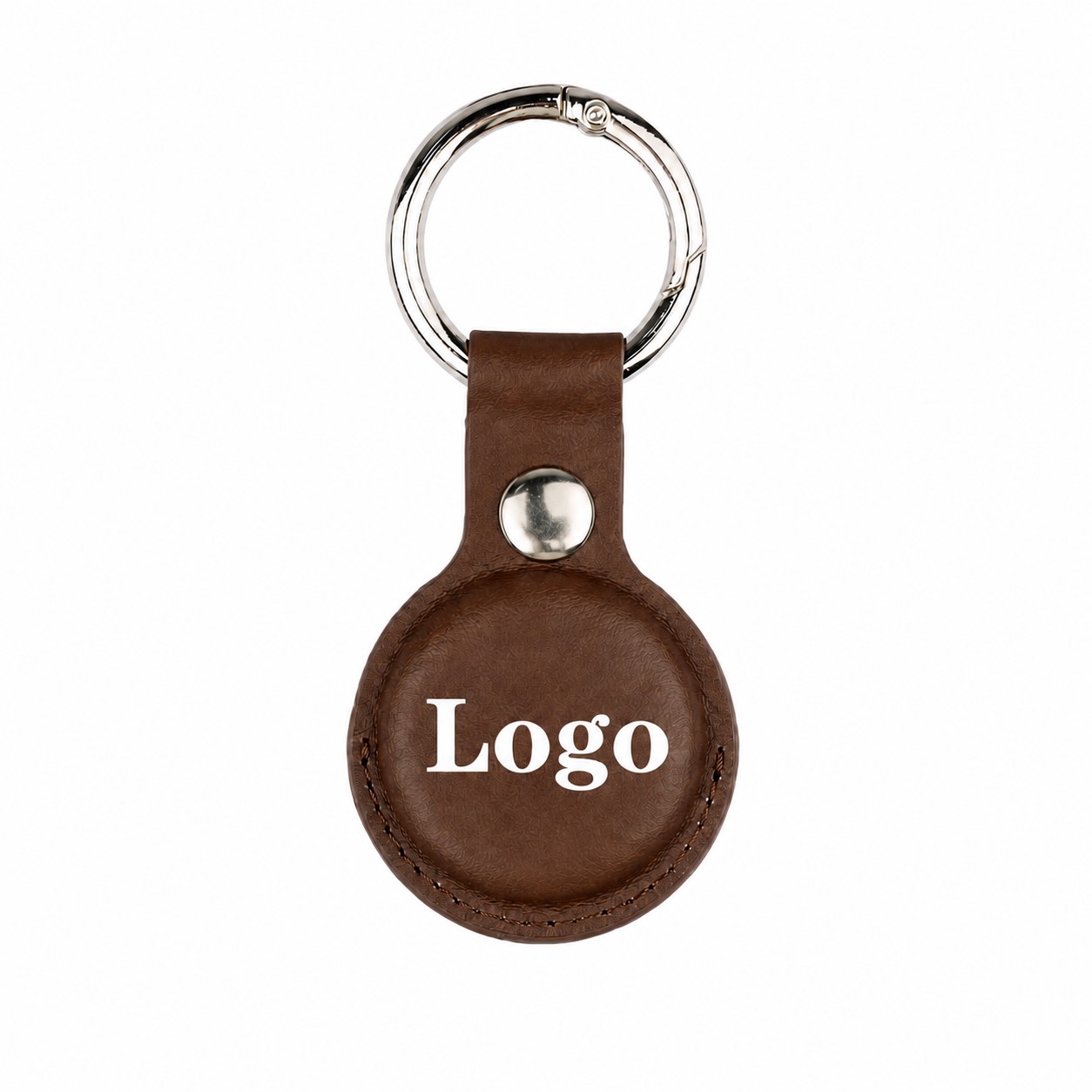 Silicone Tracker Holder Keychain — Brown
