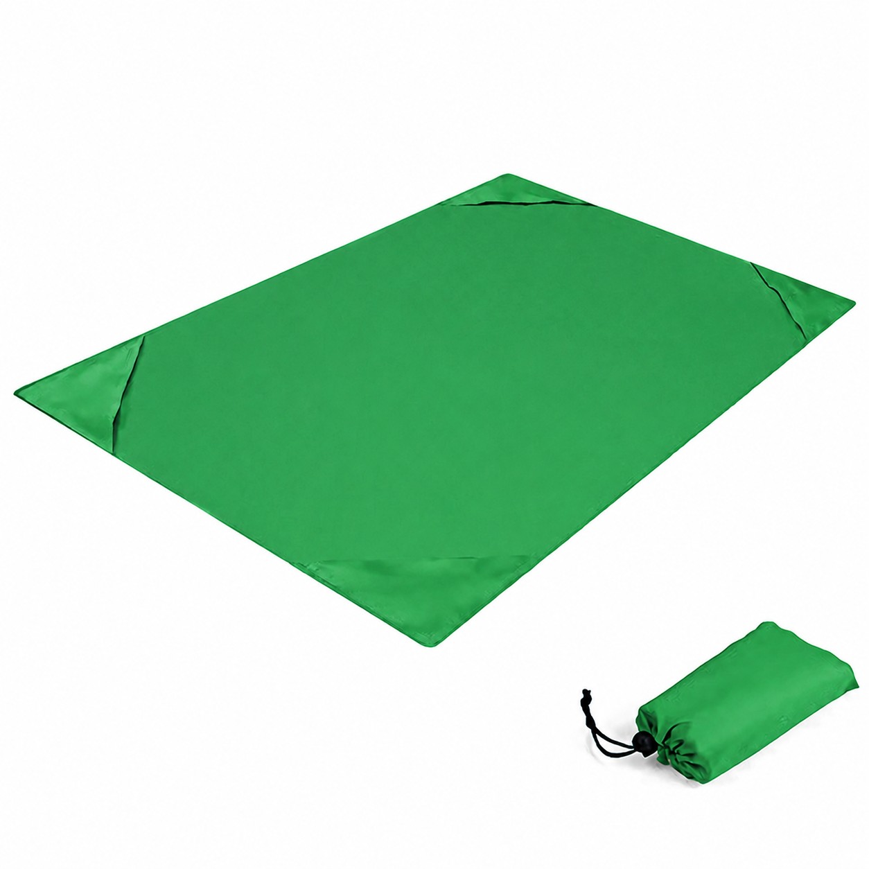Foldable Polyester Beach Blanket — Green