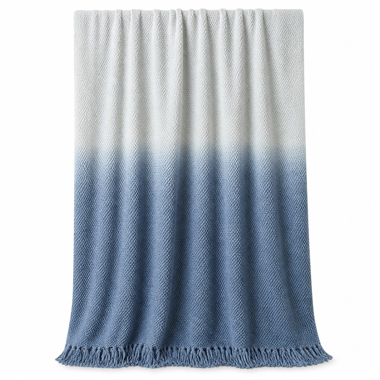 Ombre Fringed Acrylic Shawl Blanket — view 2