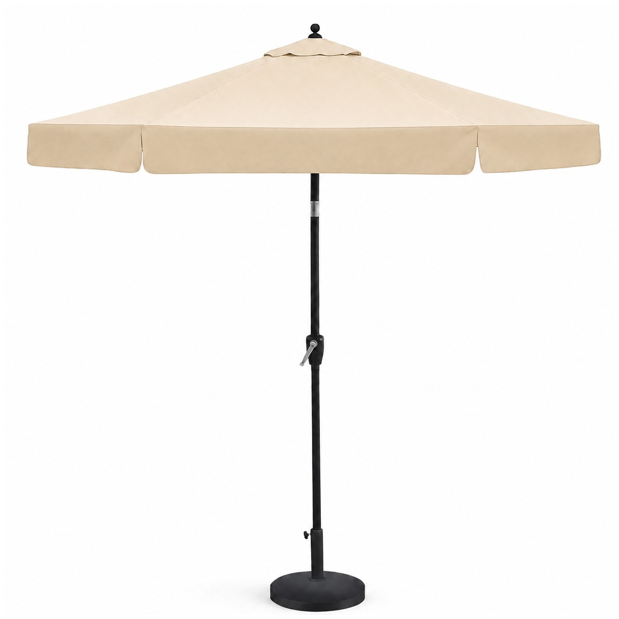 Aluminum Market Patio Umbrella With Auto Tilt — Beige