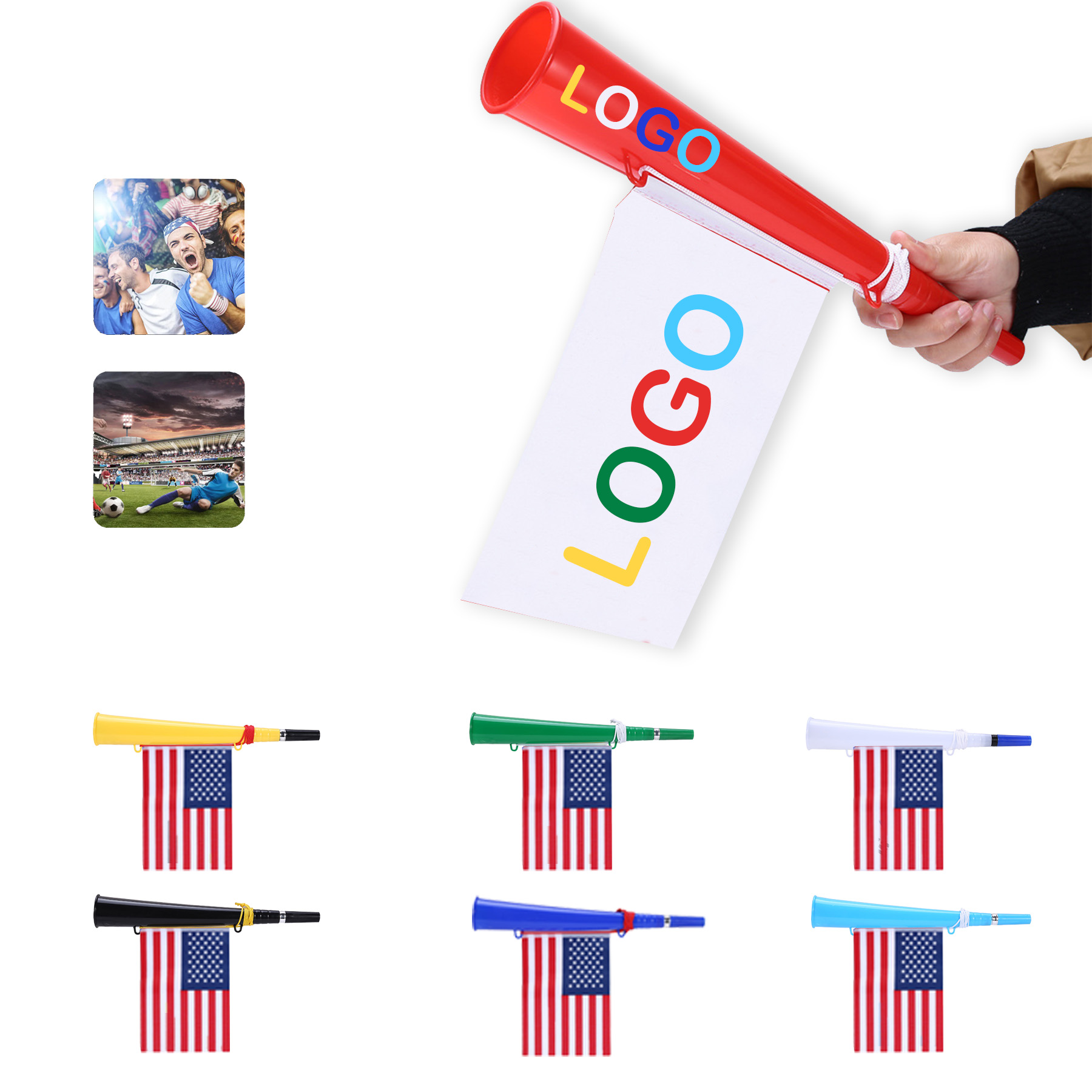Stadium Cheer Horn Flag Set