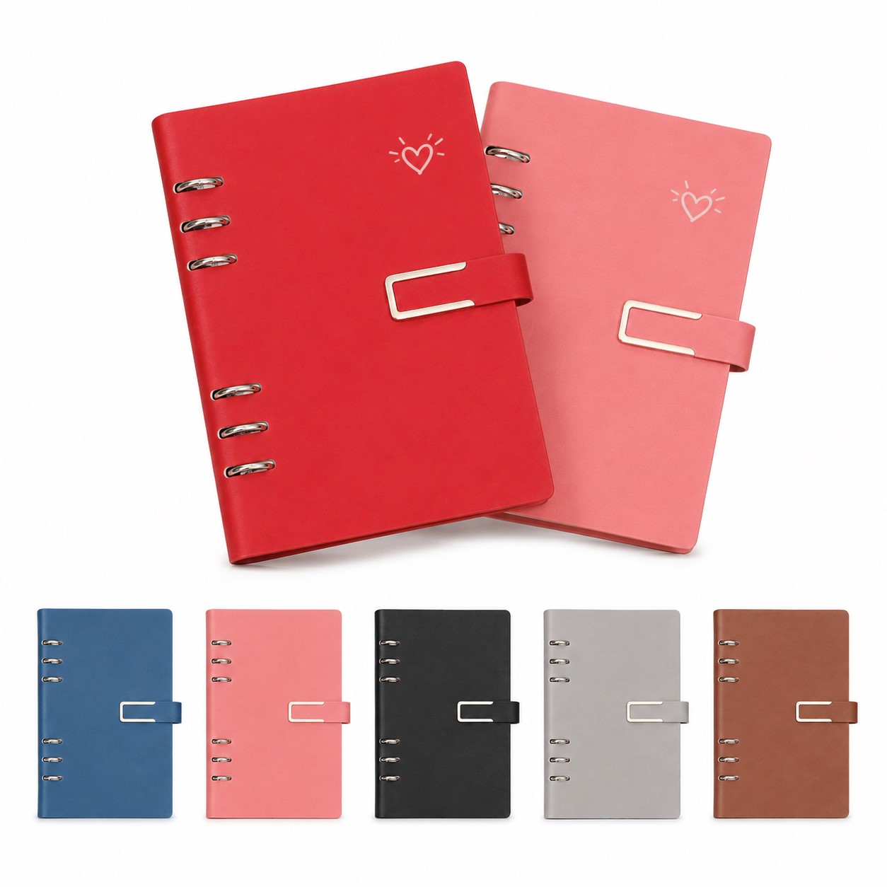 Flexible Paper Binder Notebook With Snap Closure