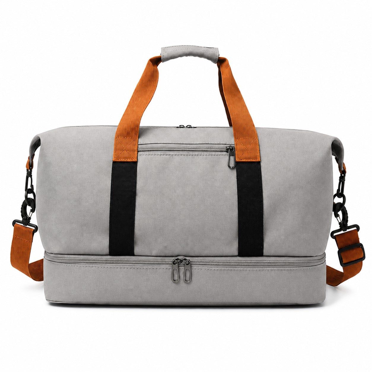 18.1-Inch Shoe Compartment Duffel Bag — Nickel Silver