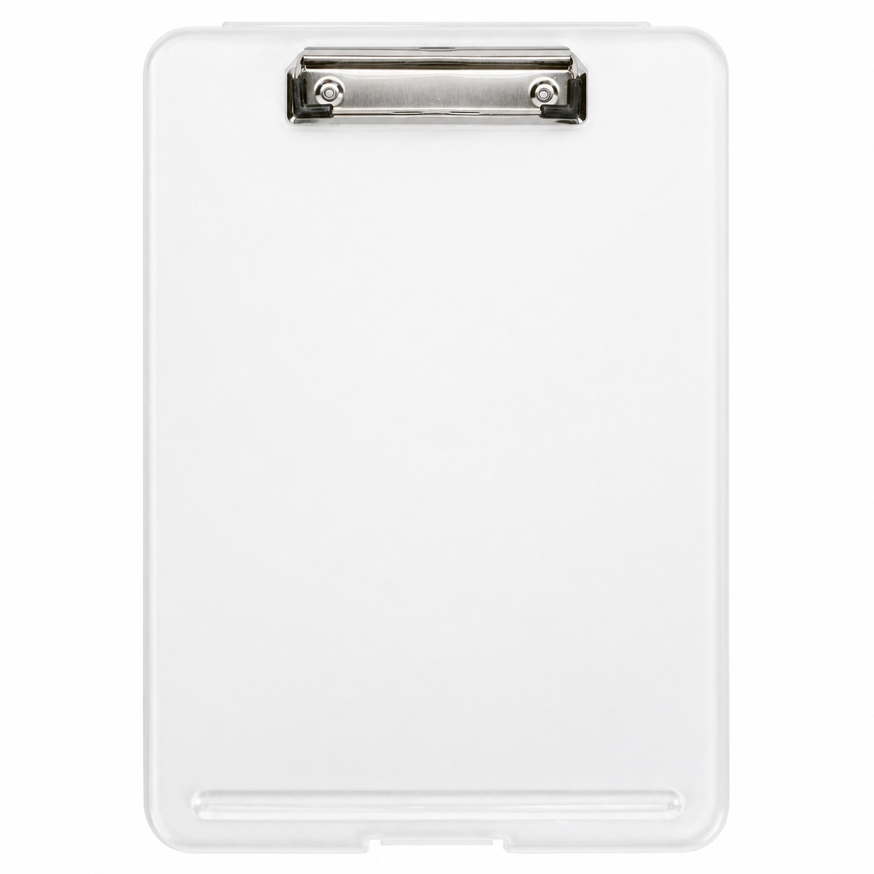 PP Plastic Clipboard Storage Case — Clear White