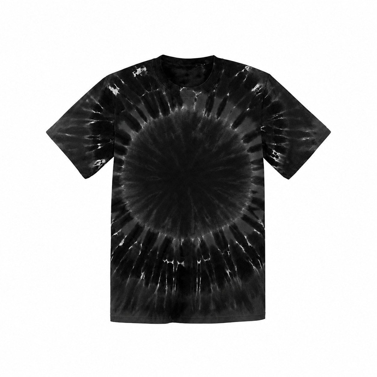 Rainbow Cotton Tie Dye Shirt — Black