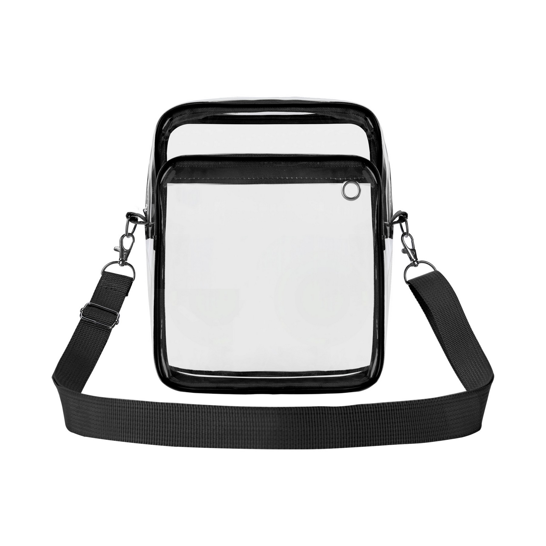 Zippered Storage PVC Crossbody Sling Bag — view 2
