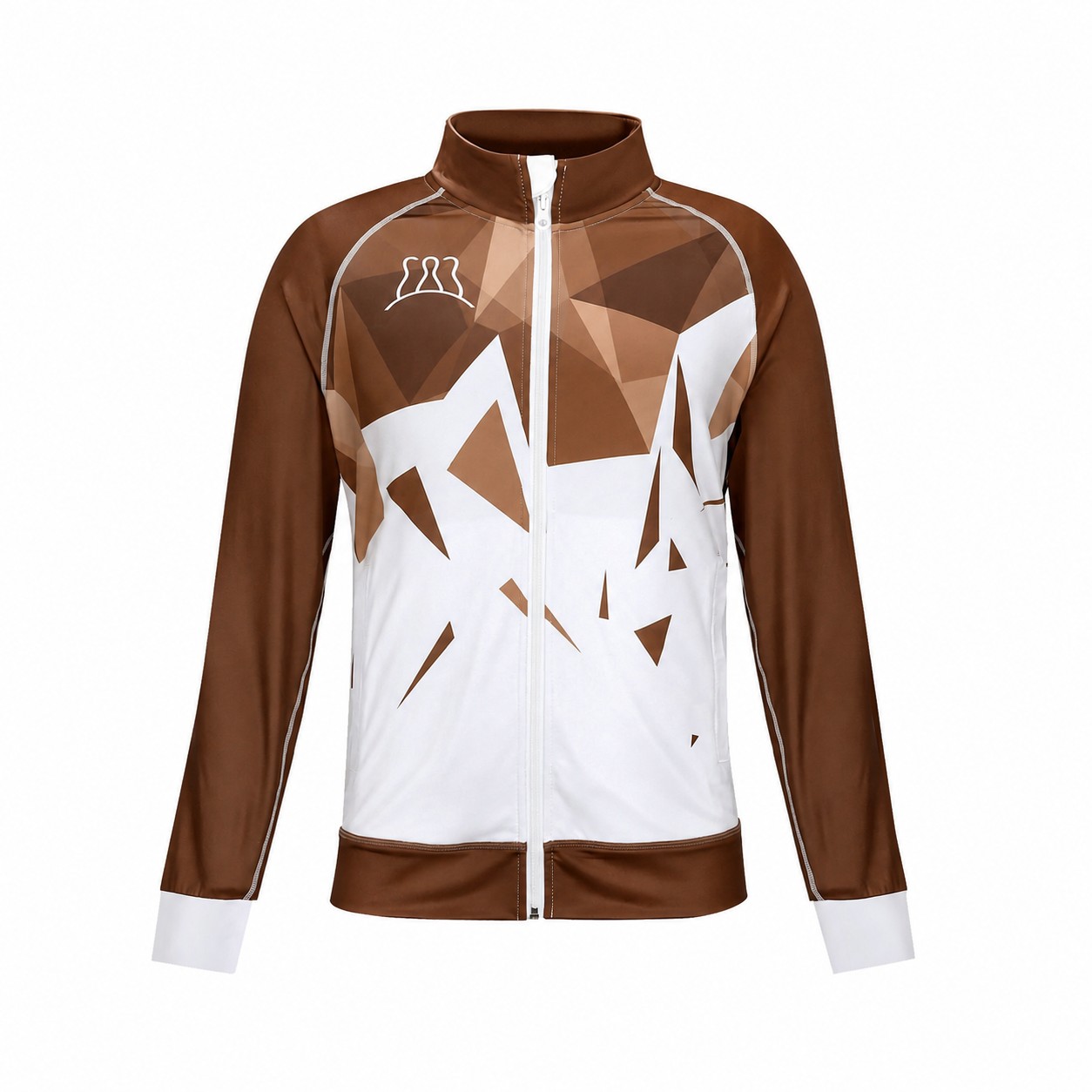 Full Zip Raglan Training Jacket — Brown