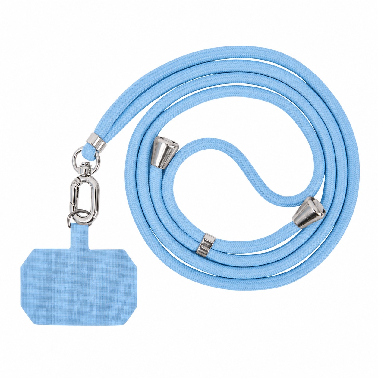 Adjustable Phone Lanyard Tether — Light Blue