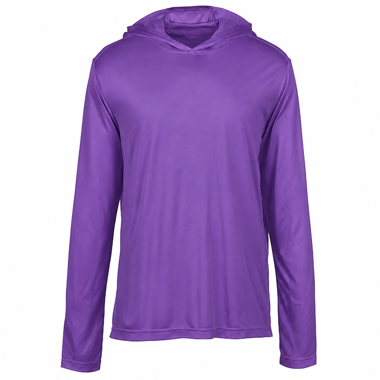 Polyester Hooded Long Sleeve Shirt — Purple