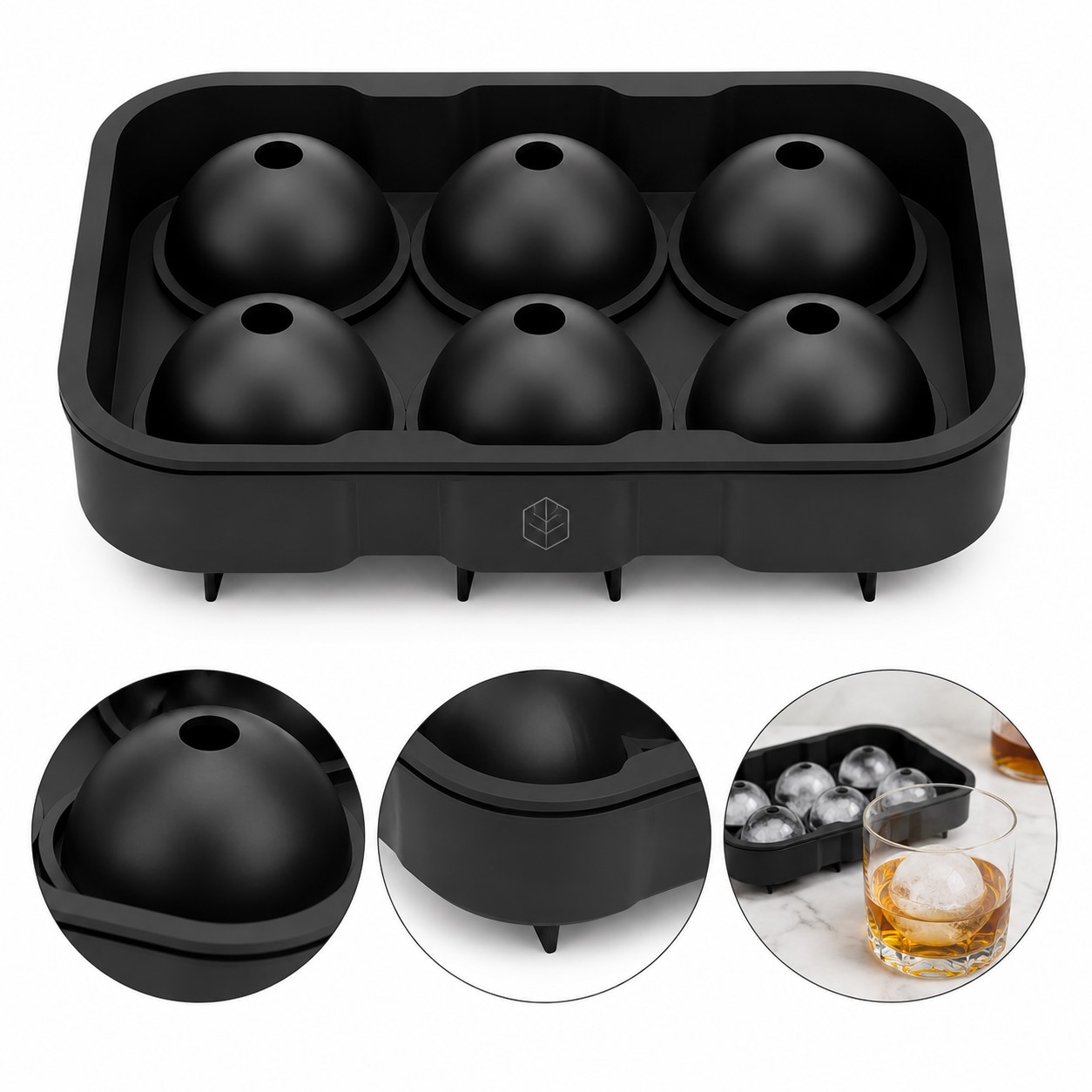 Covered Silicone Ice Ball Mold