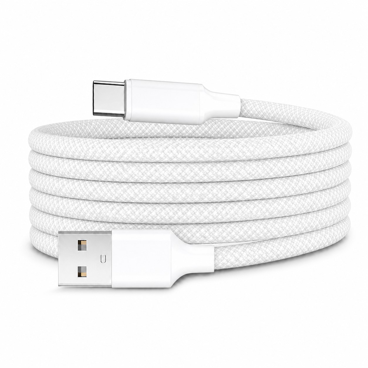 Self Winding Charging Cable — White