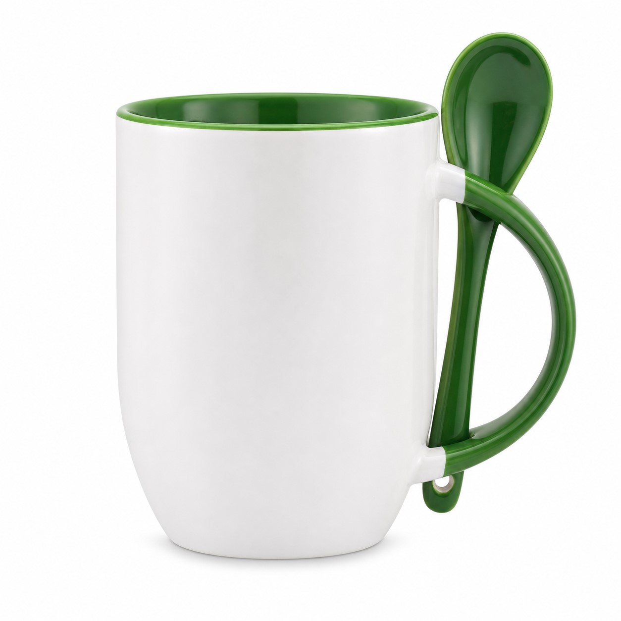 11 Oz Ceramic Mug With Spoon — view 2