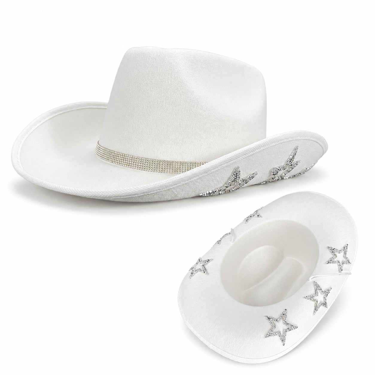 Rhinestone Felt Cowgirl Hat