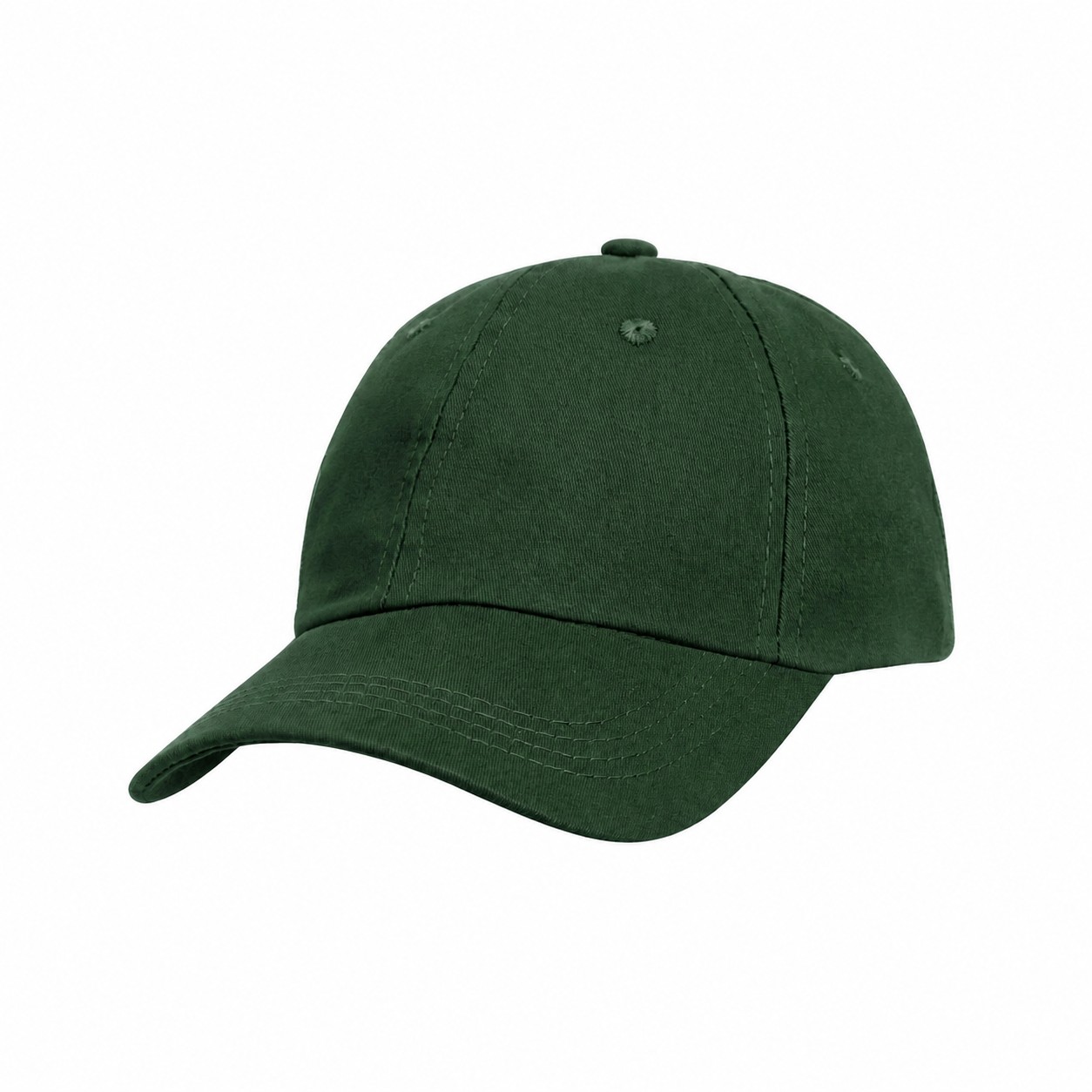 Low-Profile Fit Cotton Twill Front Cap — Forest Green