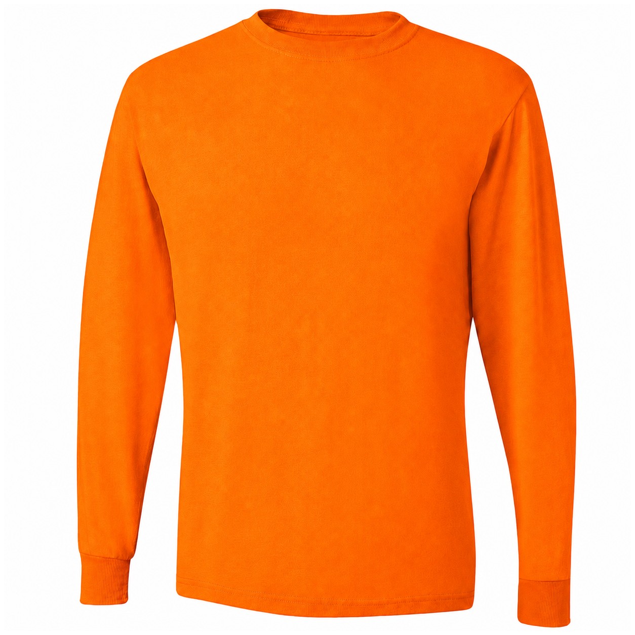 Moisture Wicking Cotton Polyester Long Sleeve Shirt — Orange