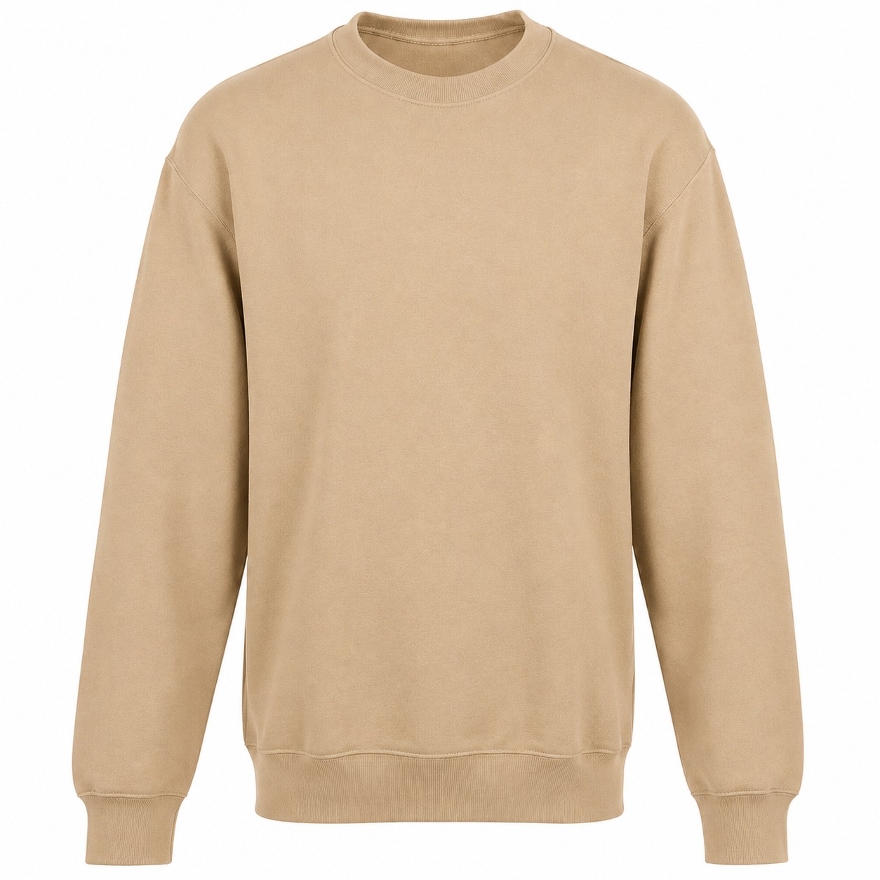 Soft Fleece Crewneck Sweatshirt — Tan Beige