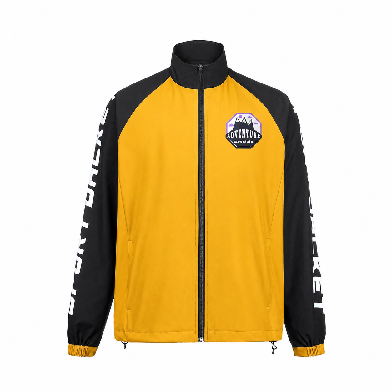 Lightweight Polyester Full-Zip Track Jacket — Gold