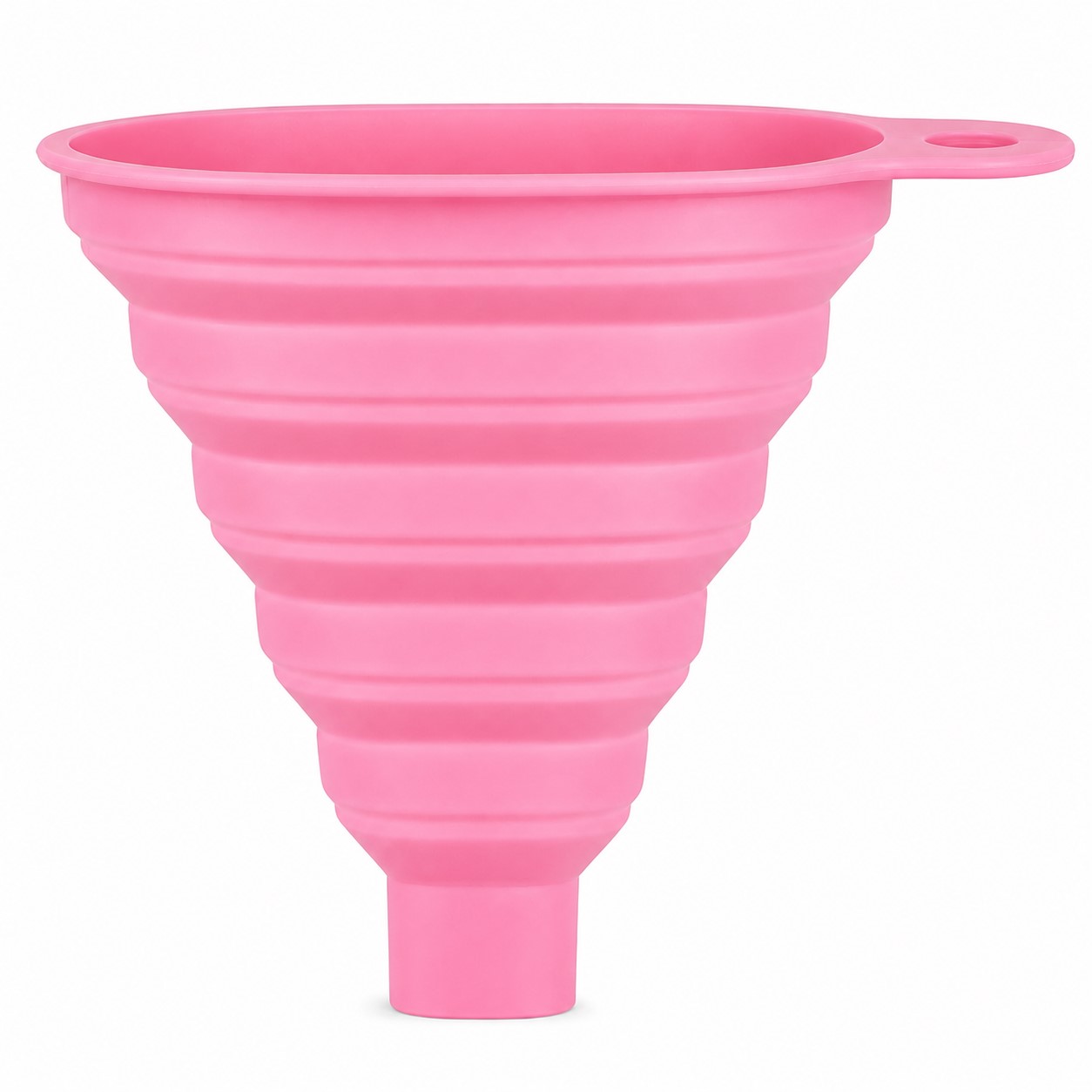 Collapsible Silicone Pouring Funnel — Pink