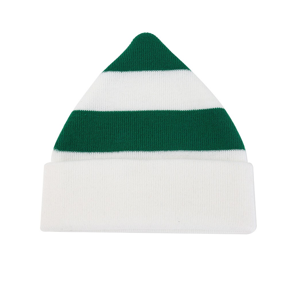 Striped Polyester Knit Beanie — view 2