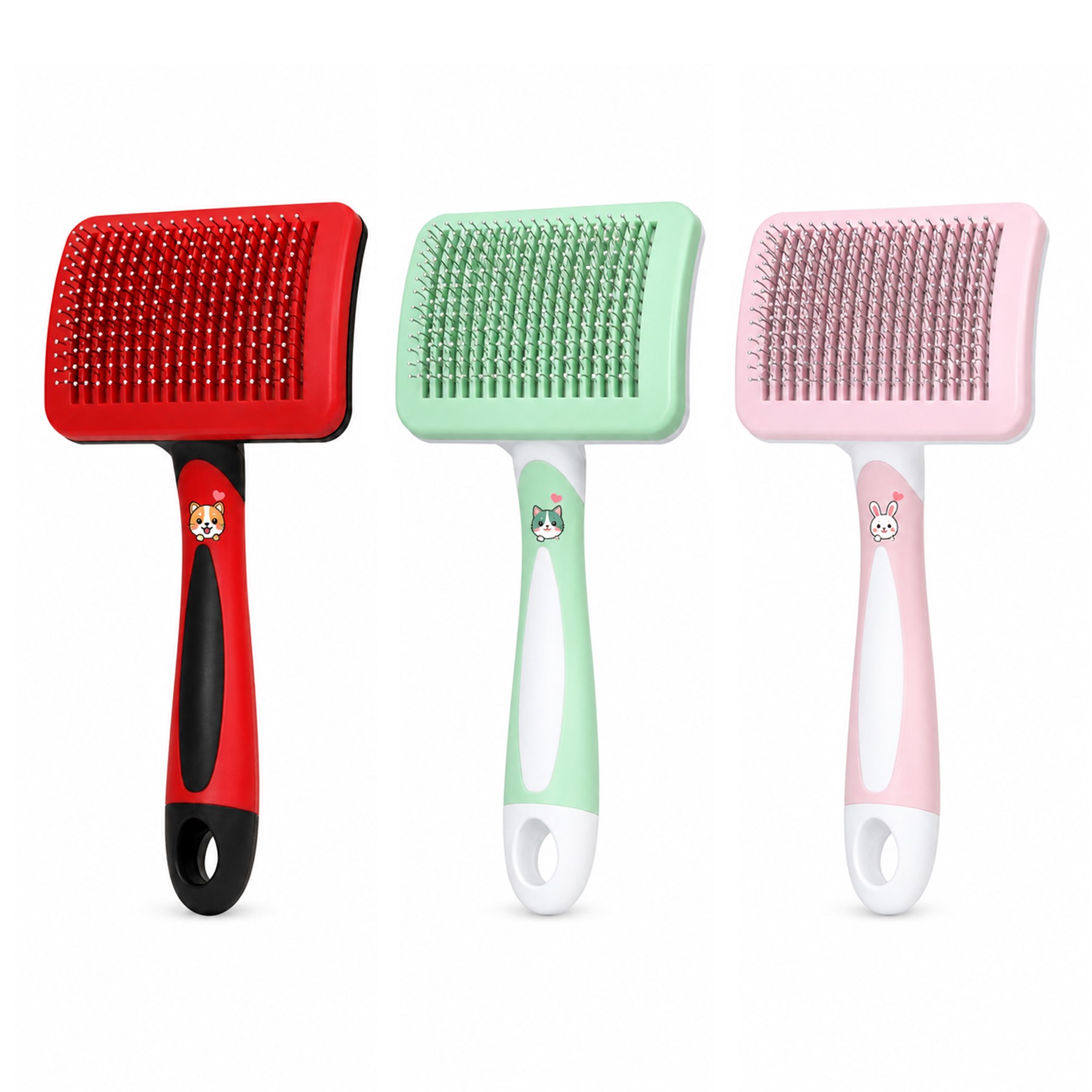 Pet Deshedding Brush With Push Button