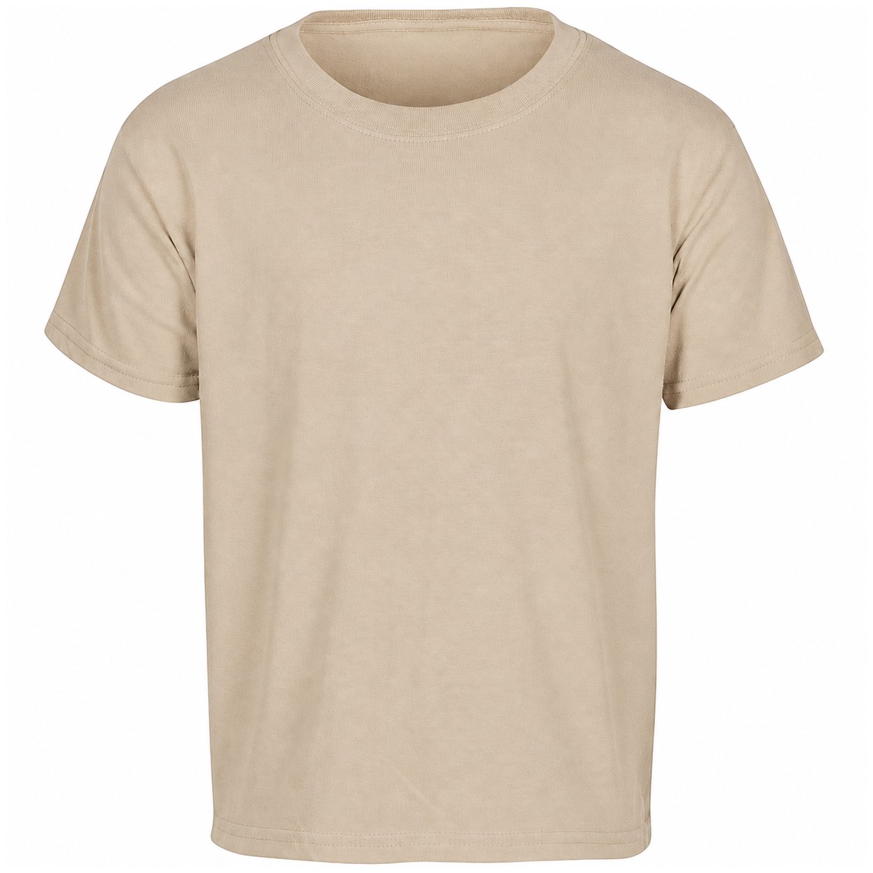 Youth Cotton Short Sleeve Shirt — Beige