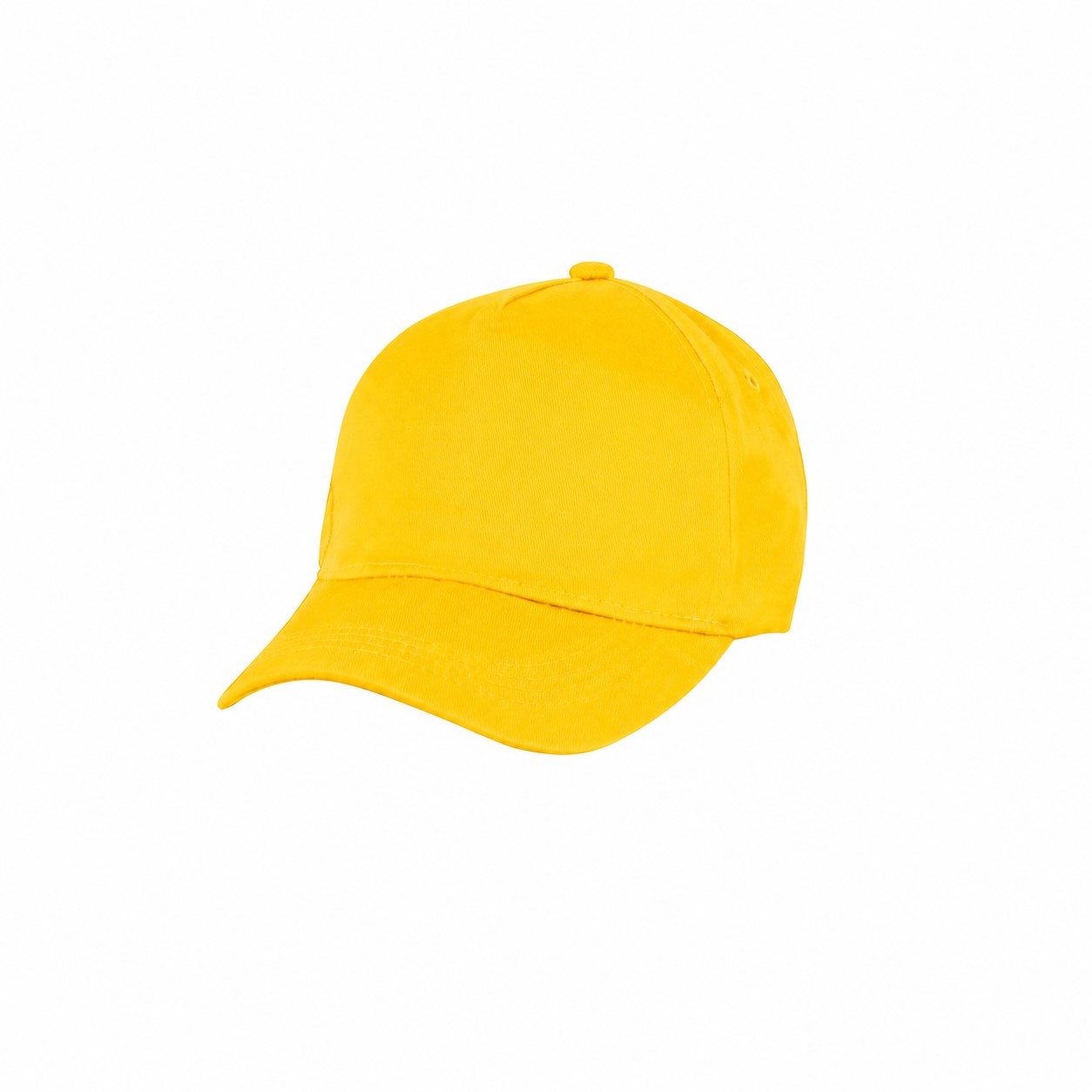 Five Panel Cotton Polyester Cap — Yellow