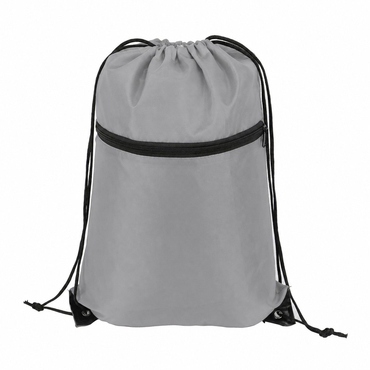PU Corner Drawstring Sportpack — Gray