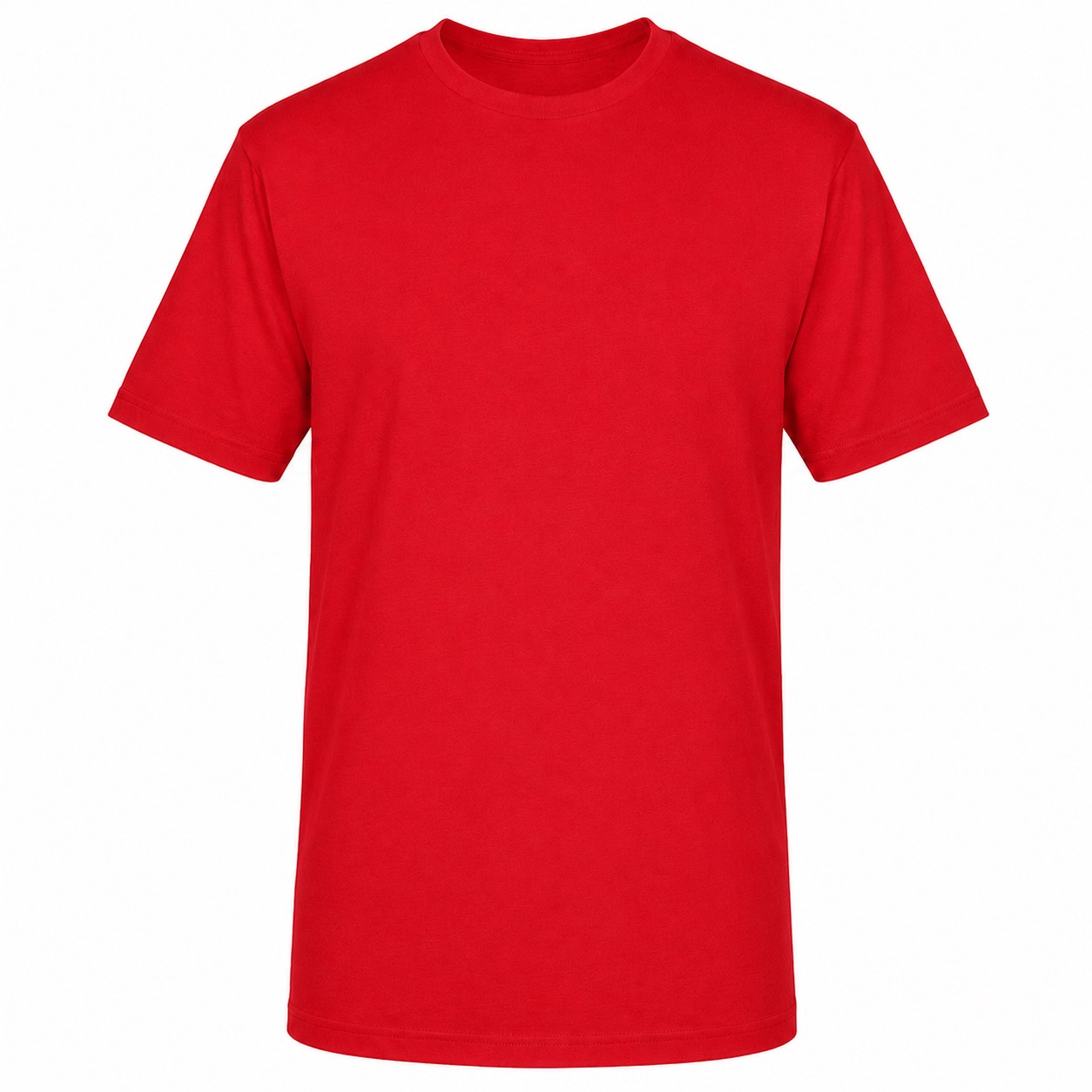 Five Star Pattern Cotton Polyester Tee — Red