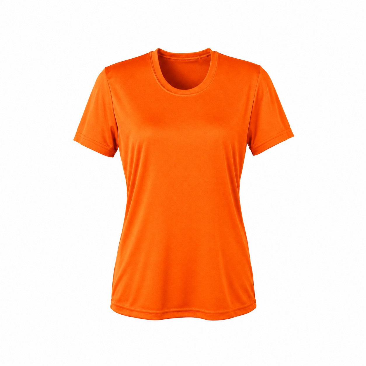 Ladies Polyester Athletic T-Shirt — Orange