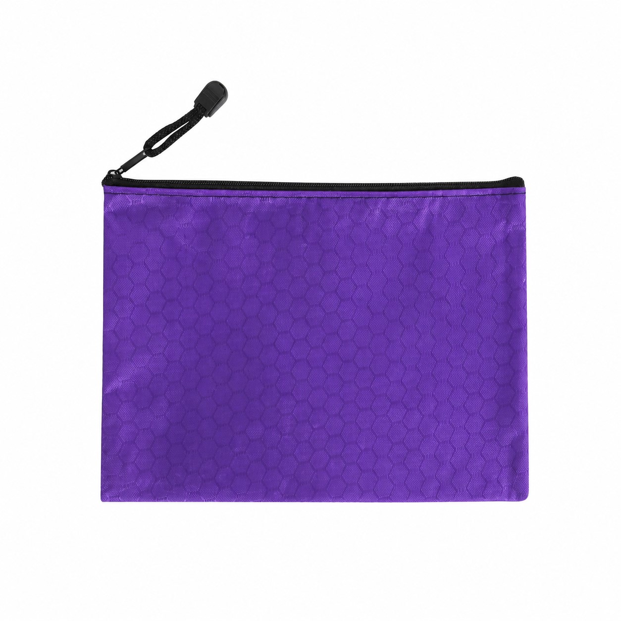 Zippered Storage Canvas Travel Pouch — Purple