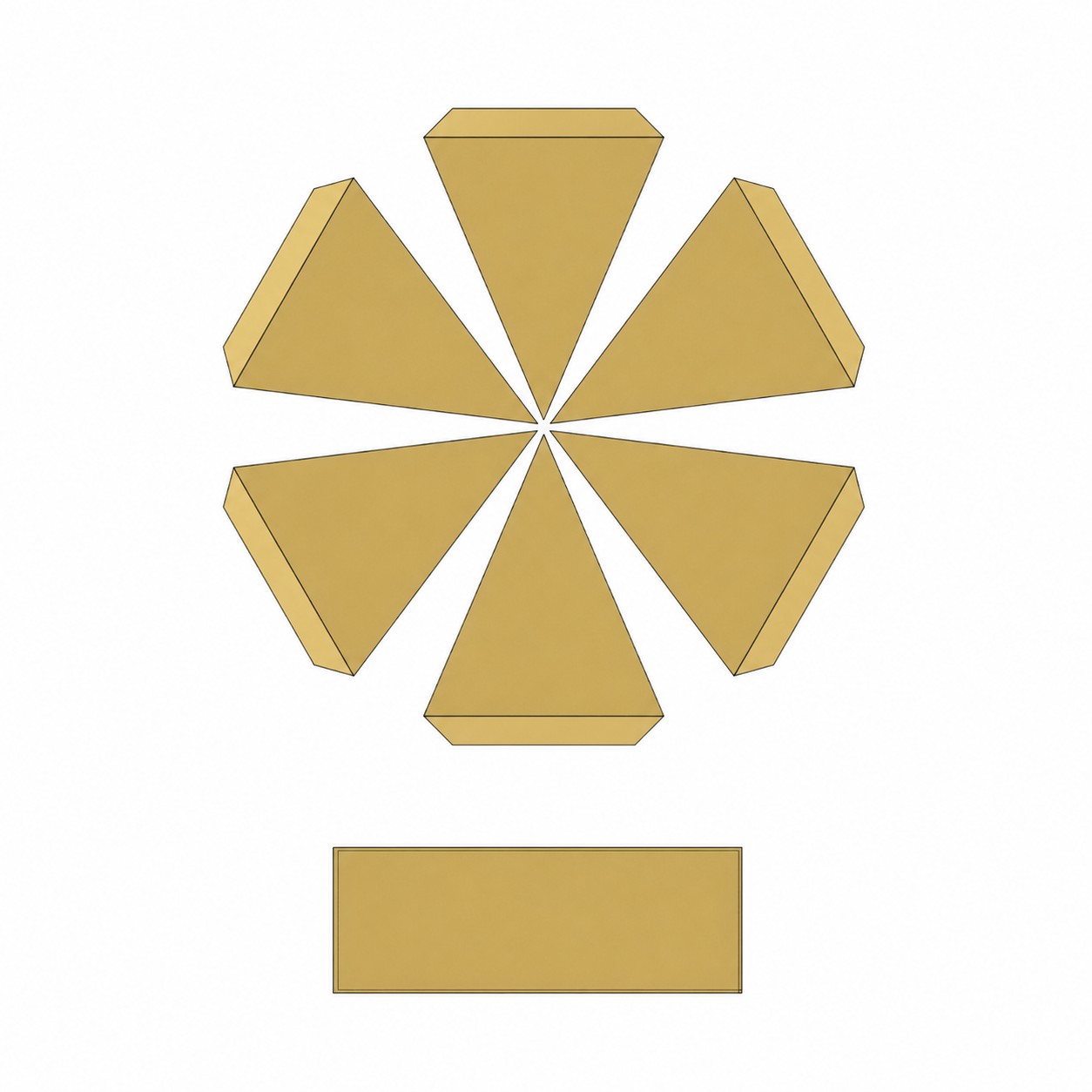 Portable Beech Pole Sun Umbrella — Bronze Gold