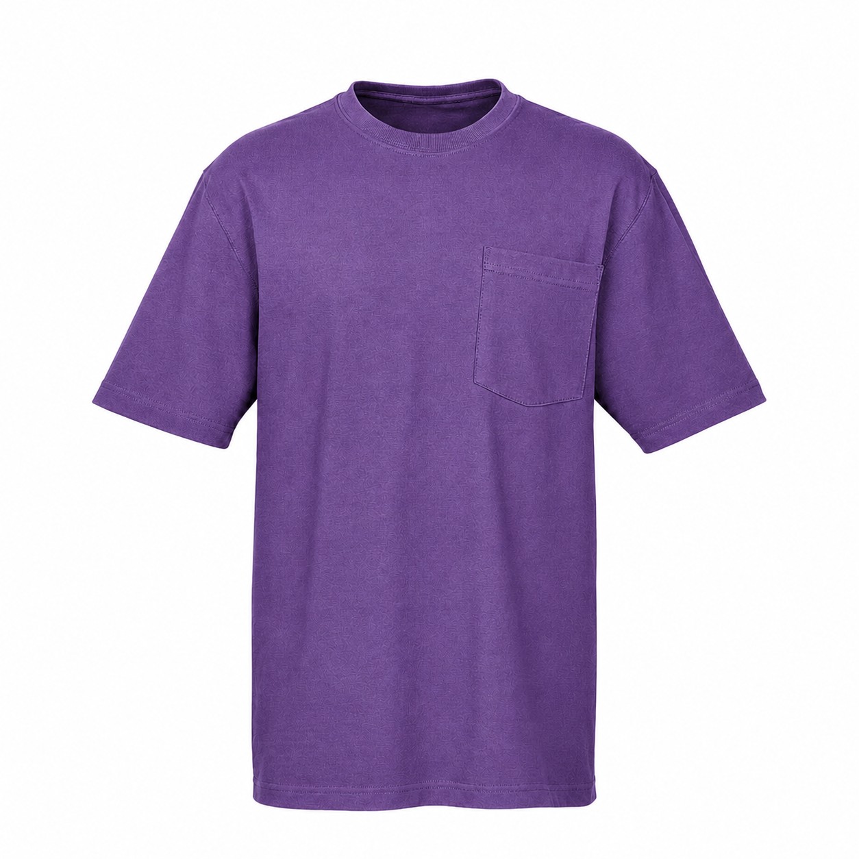 Workwear Cotton Pocket T Shirt — Purple