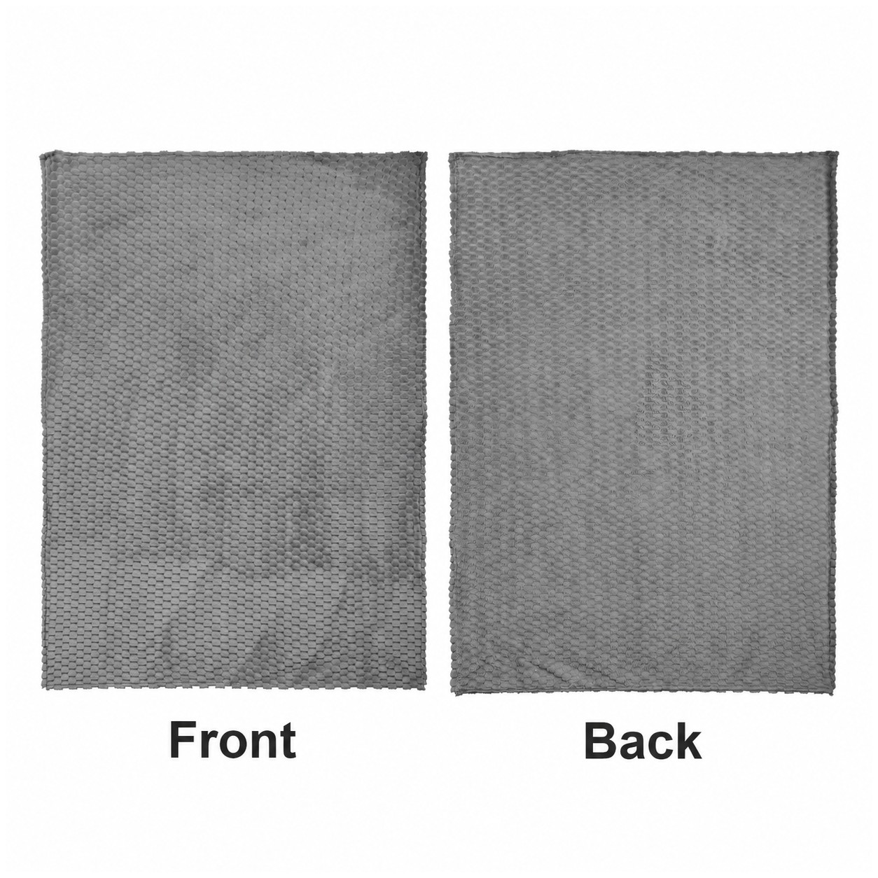 300GSM Grid Flannel Throw Blanket — Gray