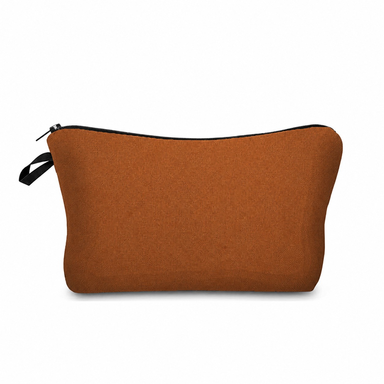Polyester Cosmetic Travel Zipper Pouch — Copper Brown