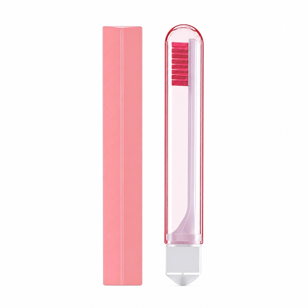 Compact ABS Folding Toothbrush With Protective Handle — view 2
