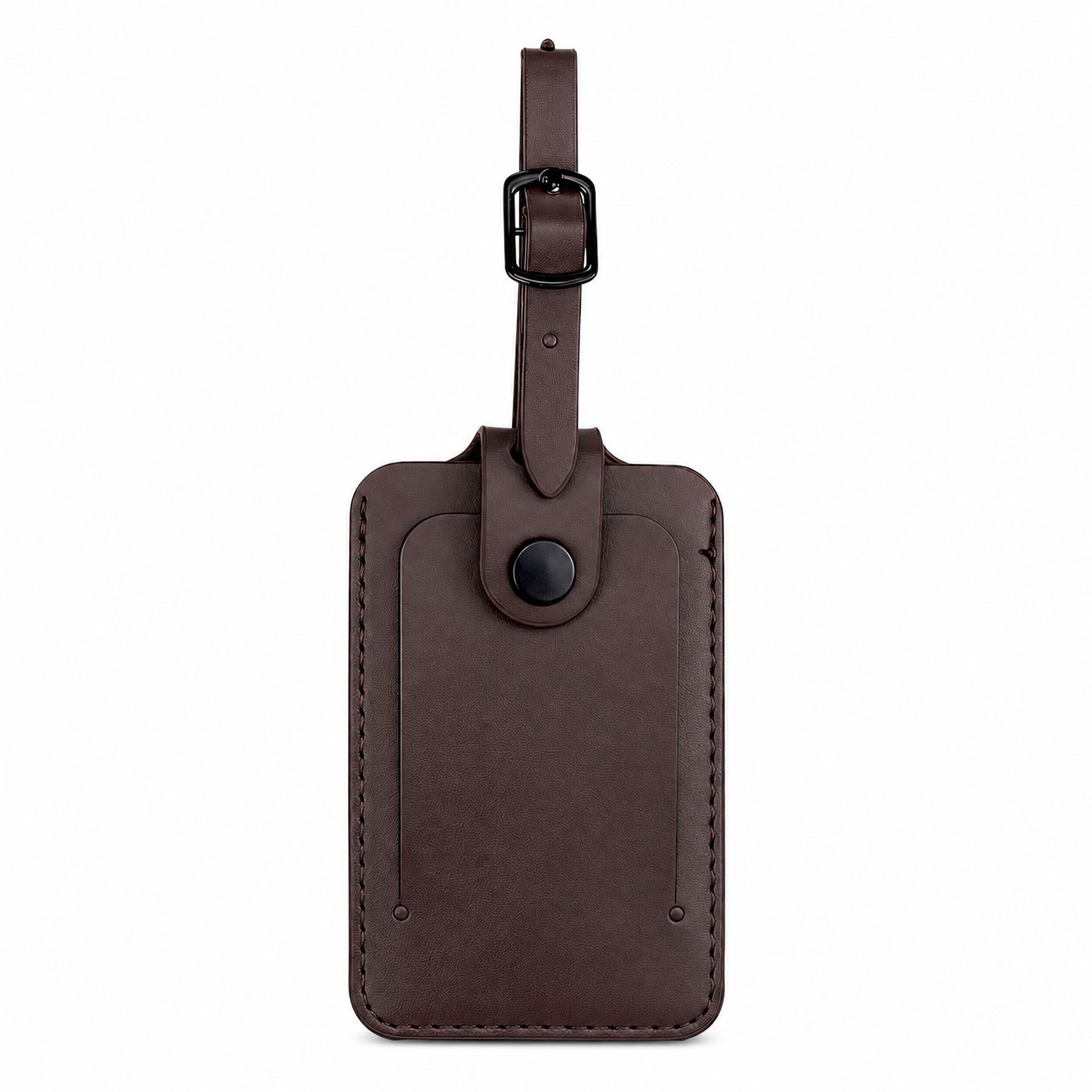 PU Luggage Tag With Snap Closure — view 2