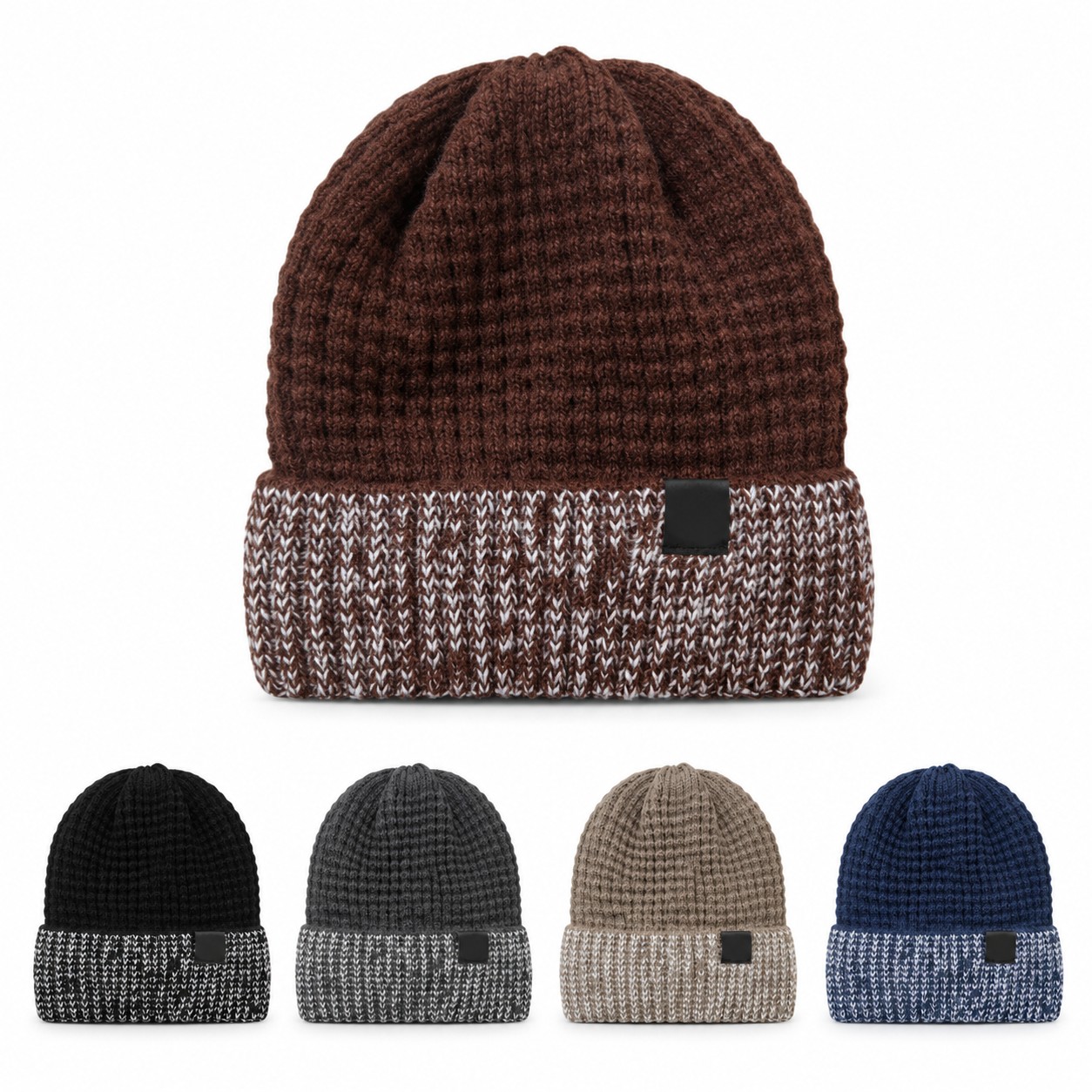 Knit Polyester Cuff Beanie Hat