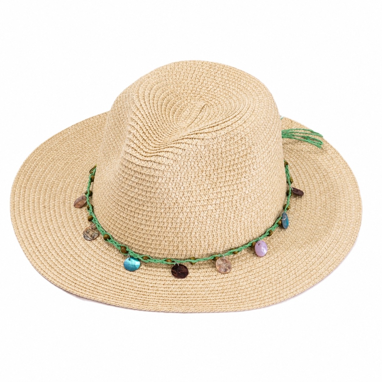 Stone Band Straw Sun Hat — Beige