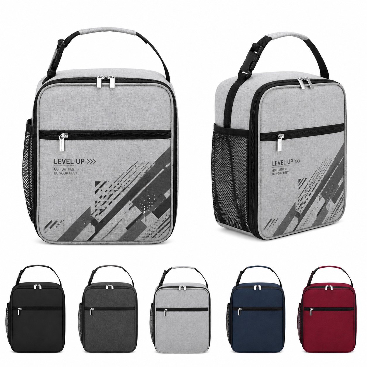 Polyester Lunch Tote With Front Zipper Pocket