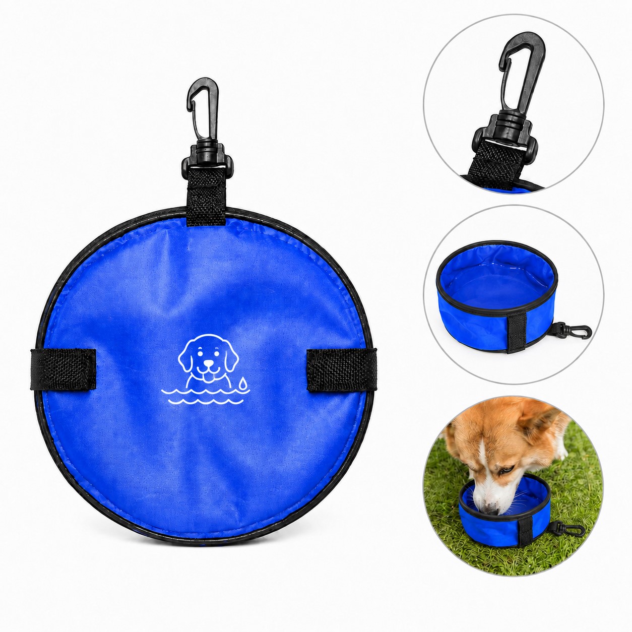 Clip On Polypropylene Travel Pet Bowl