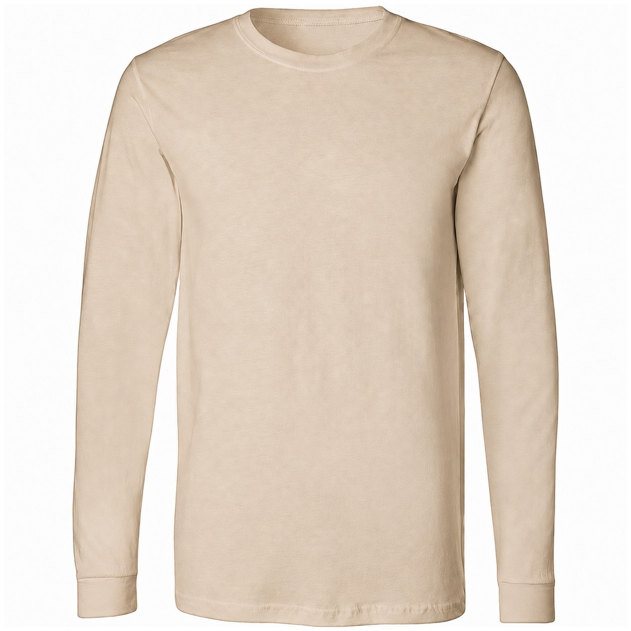 Men's Combed Cotton Long Sleeve Shirt — Beige