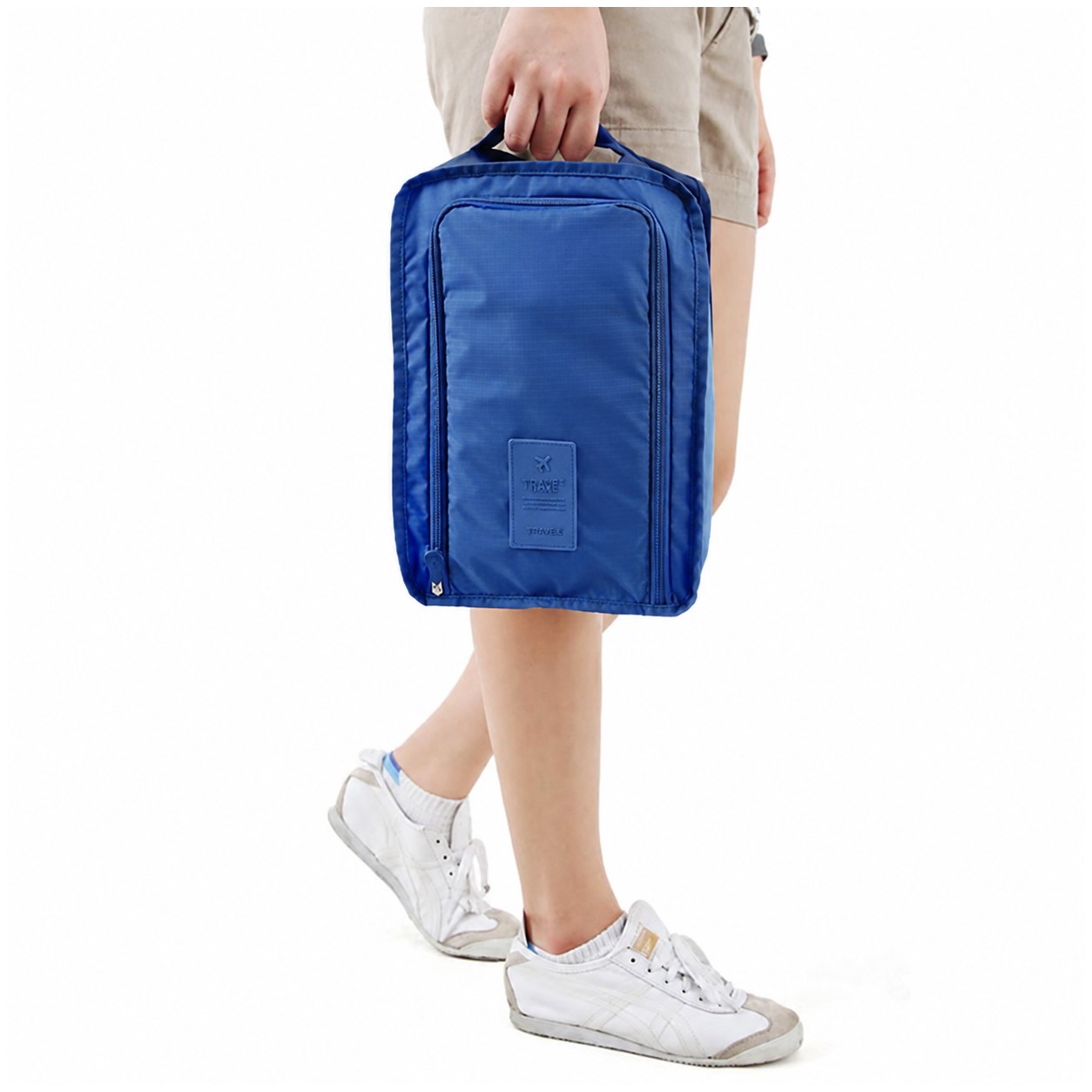 Oxford Foldable Shoe Bag — Blue