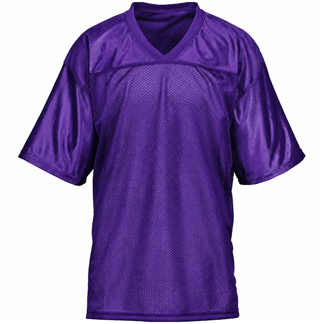 Polyester Mesh V Neck Football Jersey — Purple