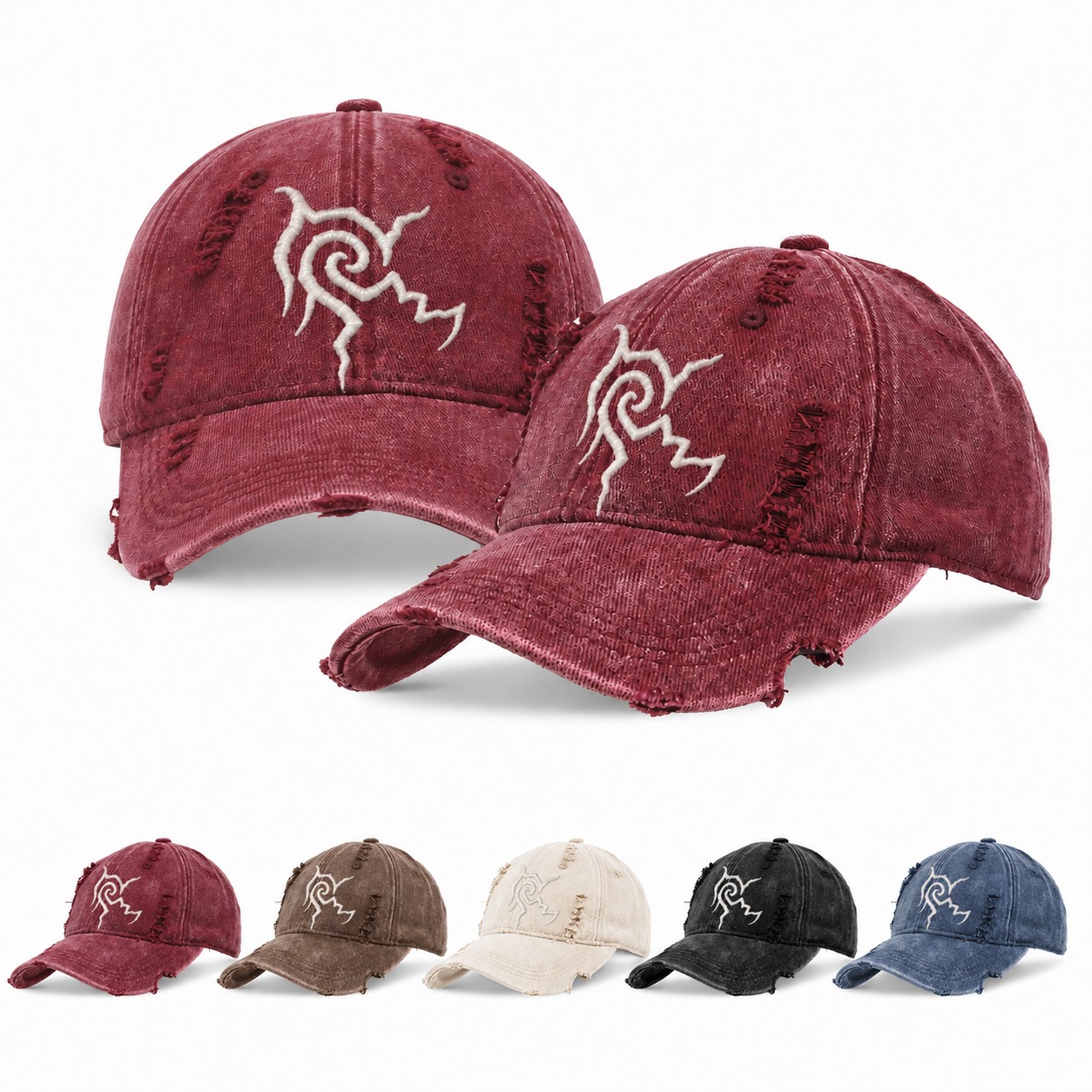 Washed Cotton Distressed Baseball Cap