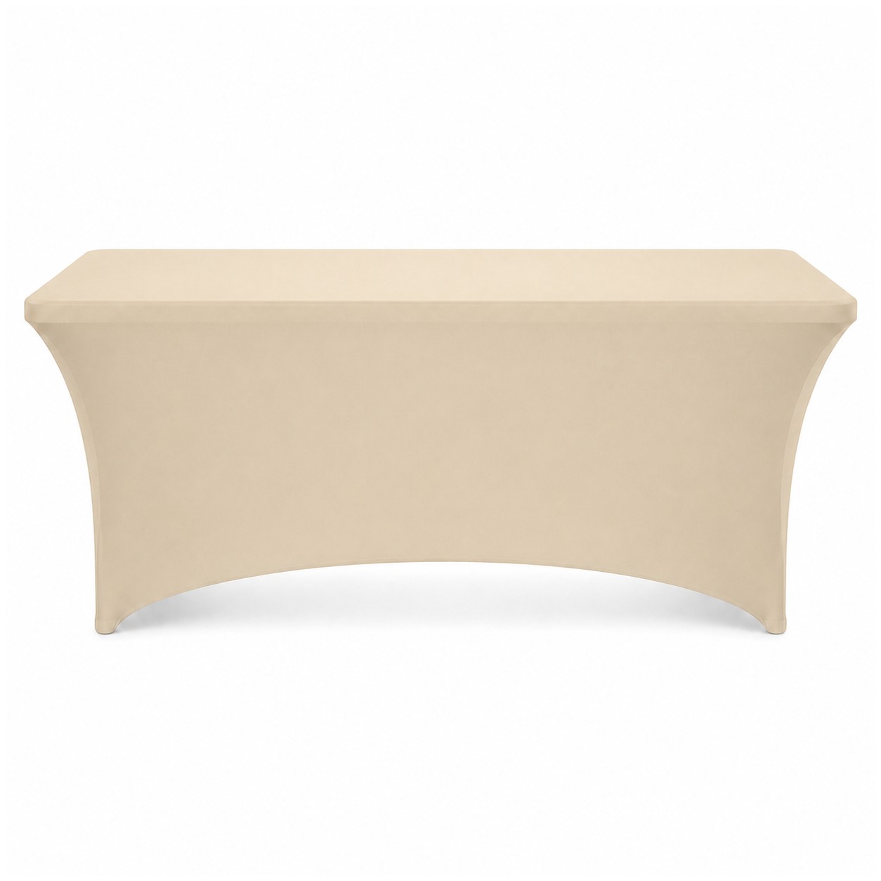 Four Foot Stretch Fitted Table Cover — Beige