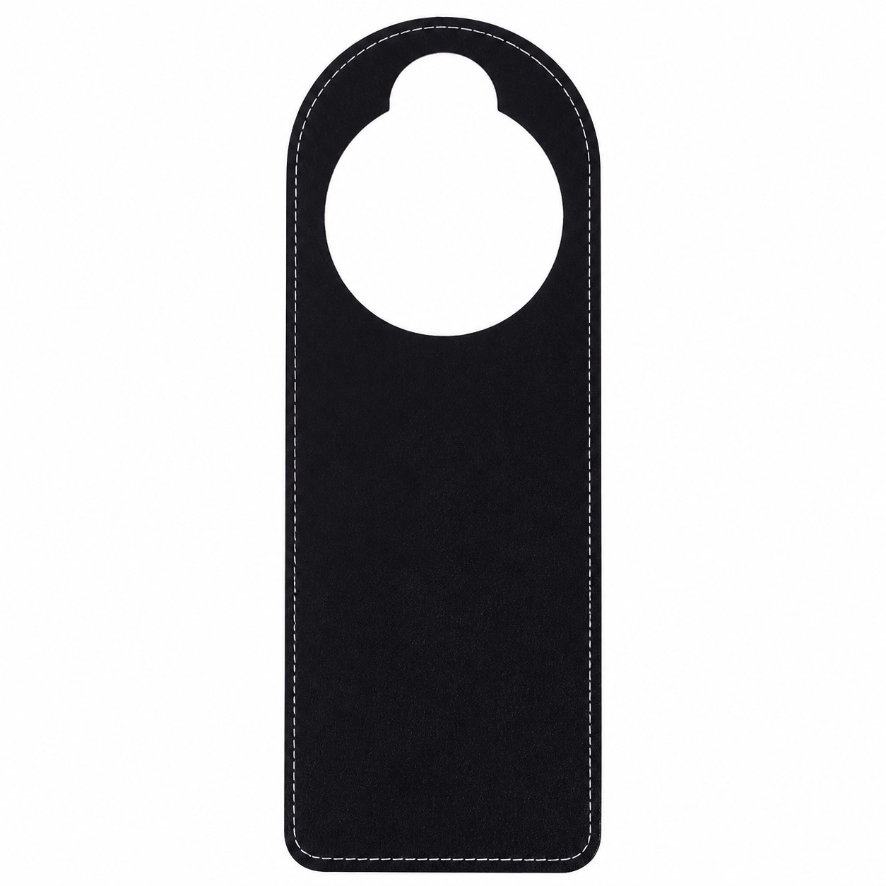 Stitched PU Leather Door Hanger Sign — view 2