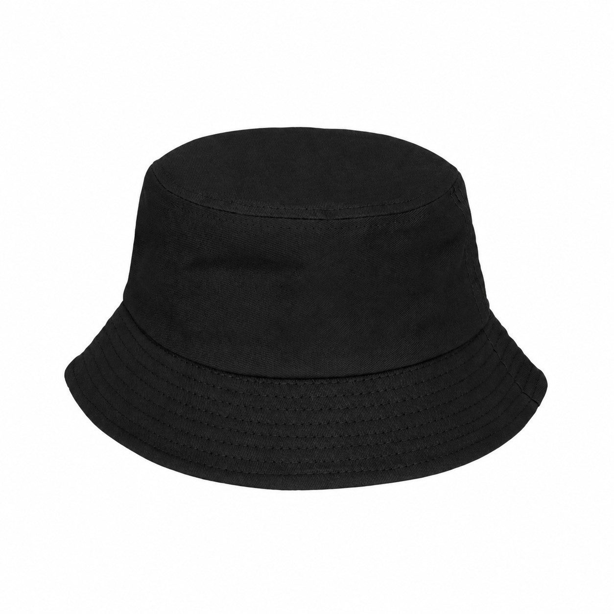 Cotton Twill Bucket Hat — Black