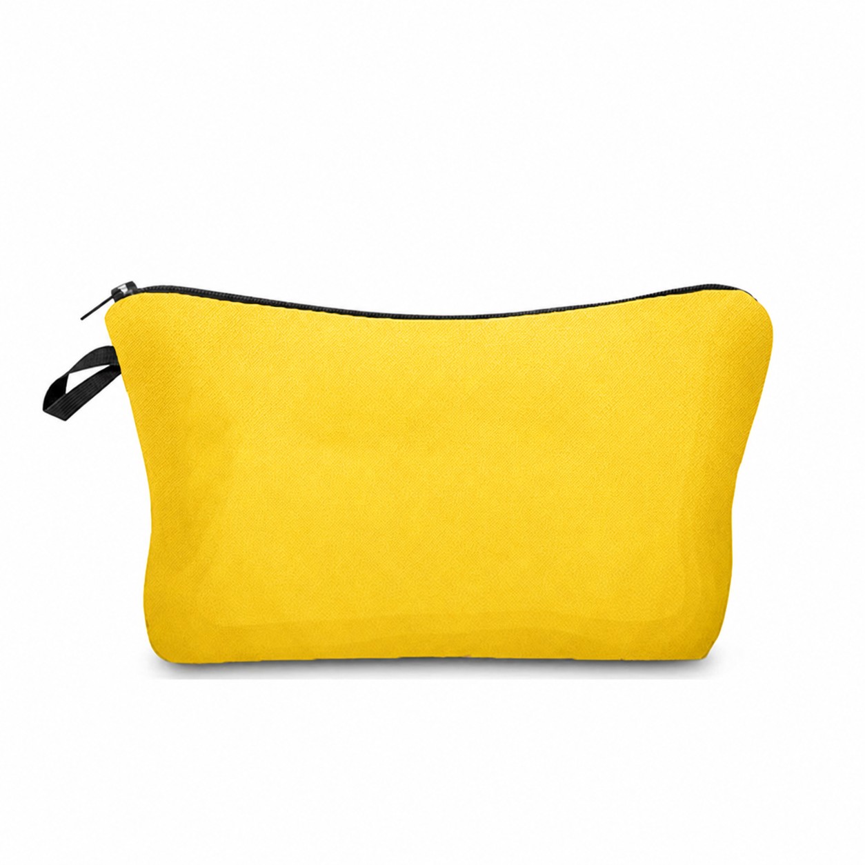 Polyester Cosmetic Travel Zipper Pouch — Yellow