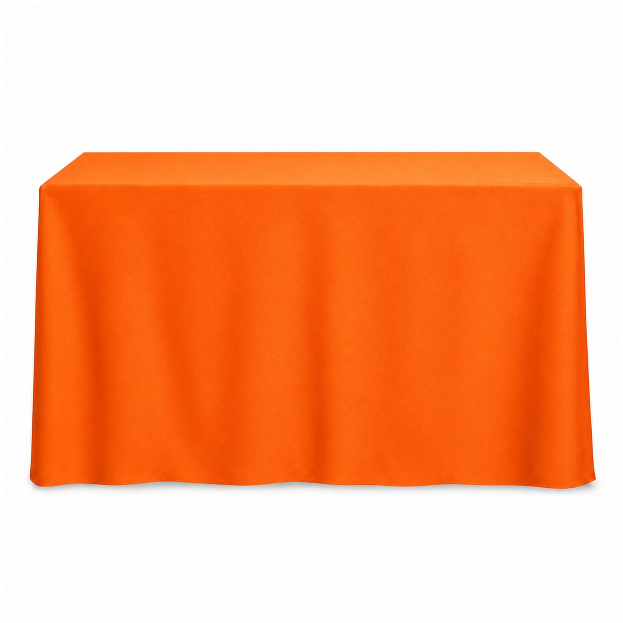 Eight Foot Elastic Fabric Table Cover — Orange